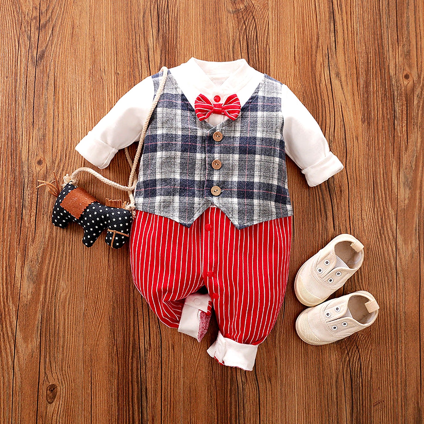 Soft Cotton Long‑Sleeve Baby Bodysuit - Little Luppo