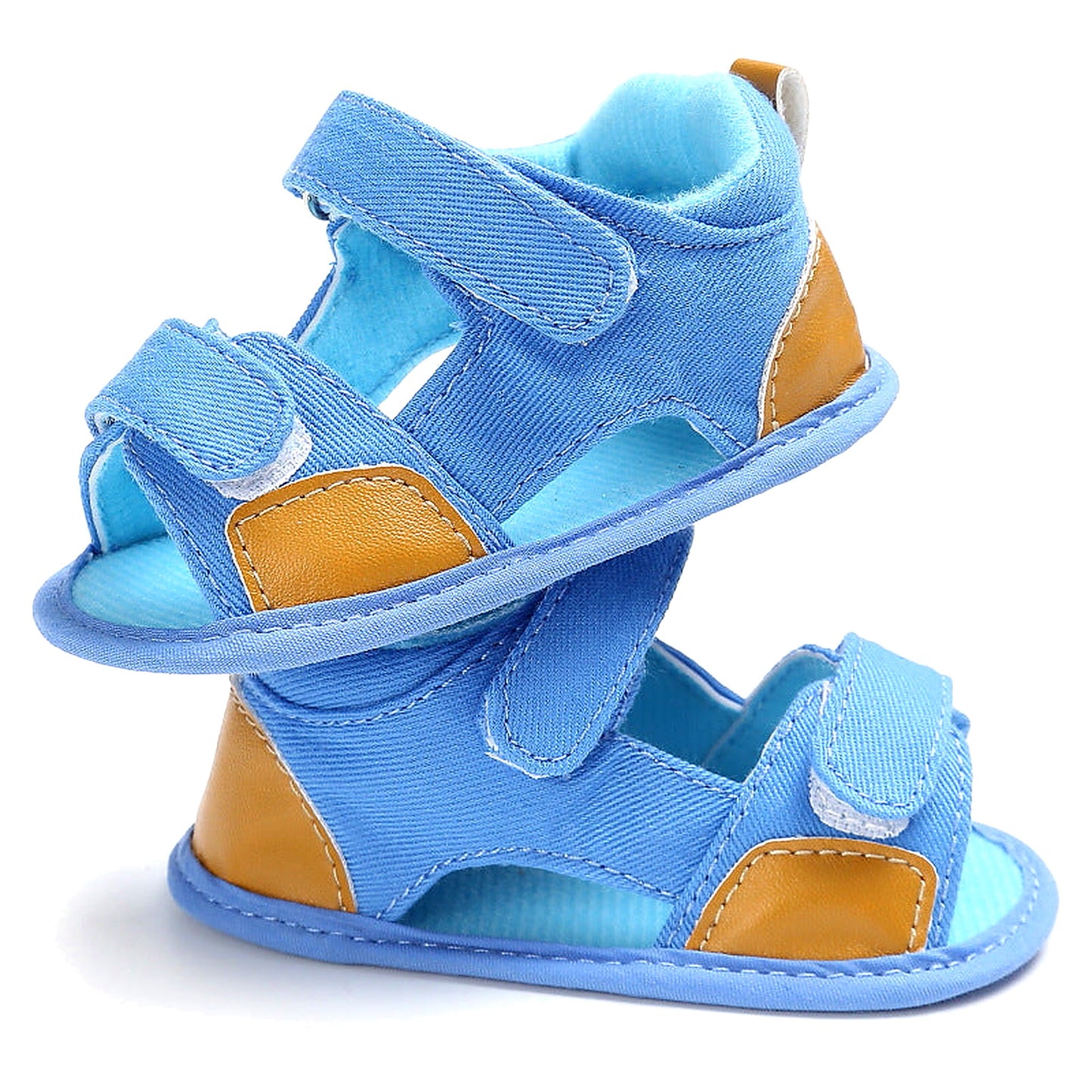 Denim Velcro Baby Sandals - Little Luppo