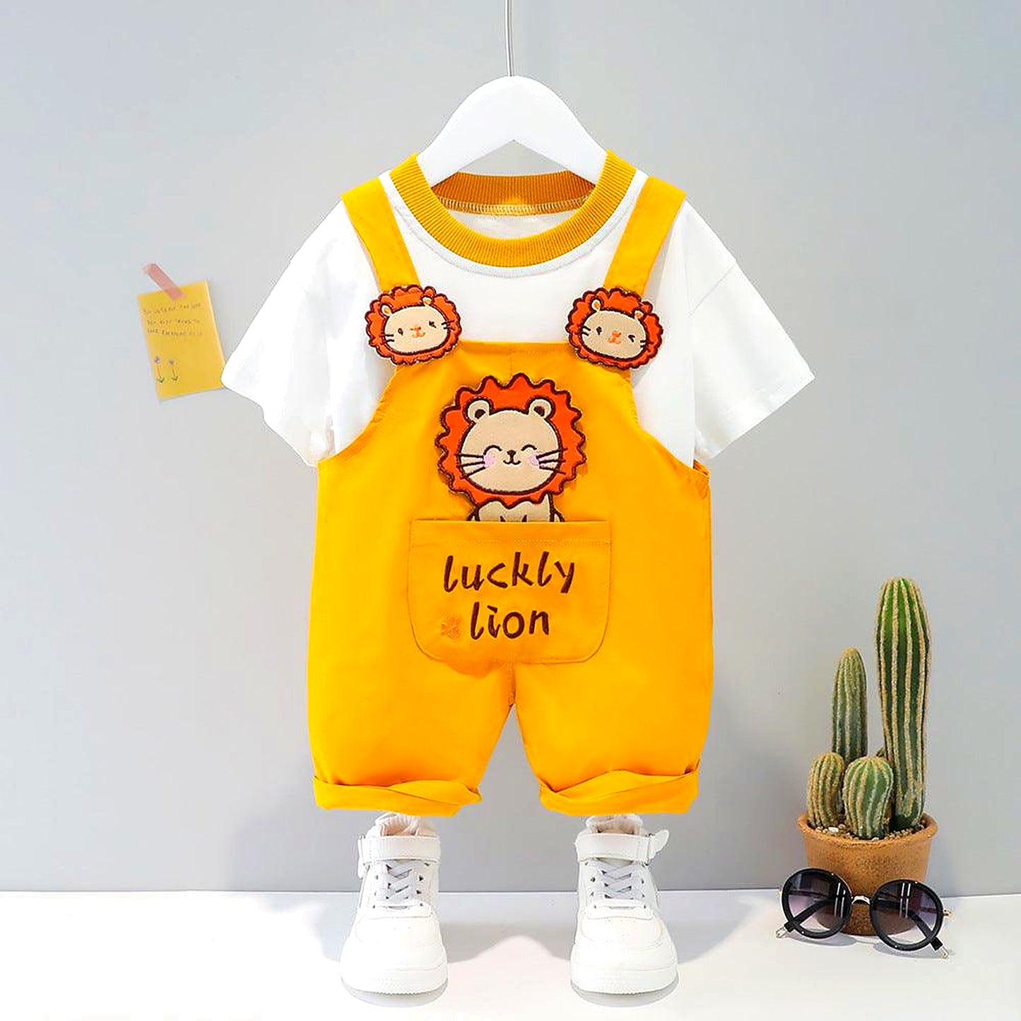Cartoon Short Overalls - Little Luppo