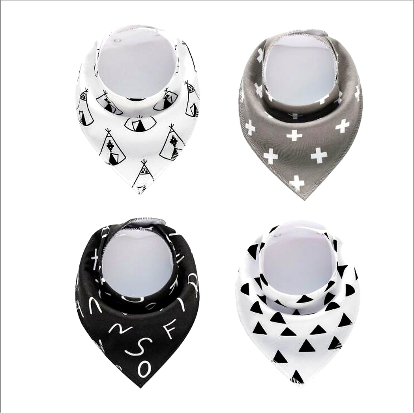 4‑Pack Bandana Bibs - Little Luppo