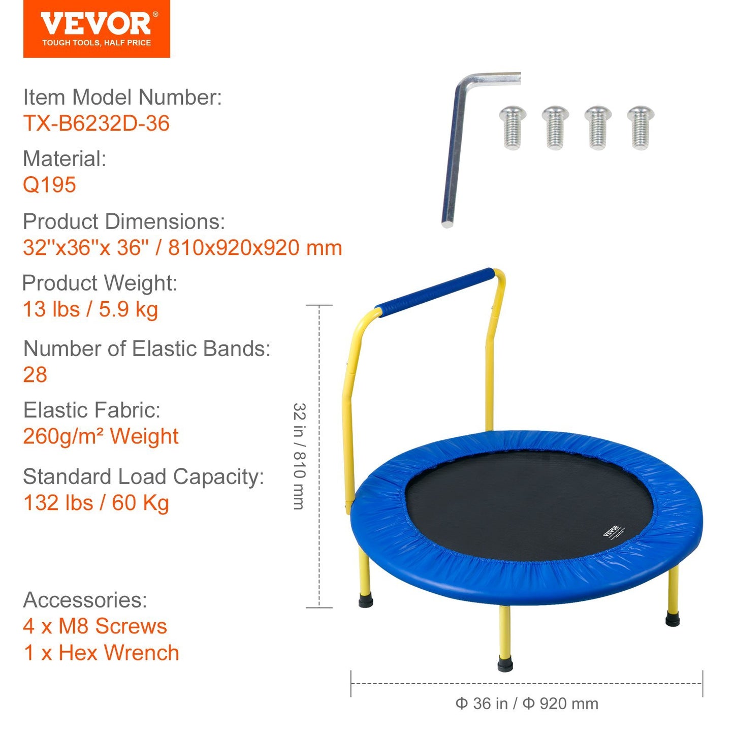 3FT Foldable Indoor/Outdoor Kids Trampoline - Little Luppo