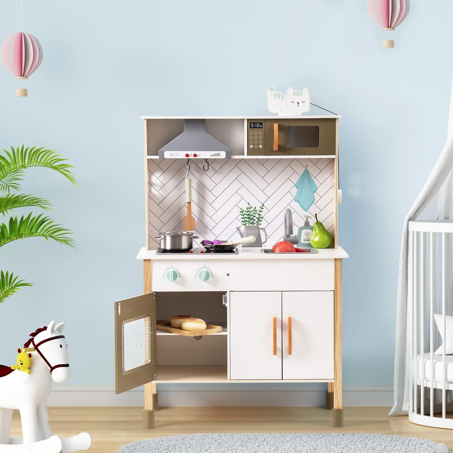 3D Wooden Play Kitchen - Little Luppo