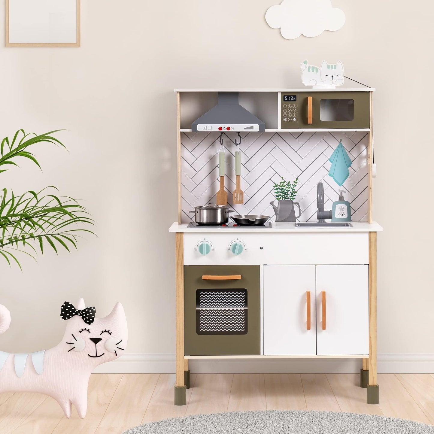 3D Wooden Play Kitchen - Little Luppo