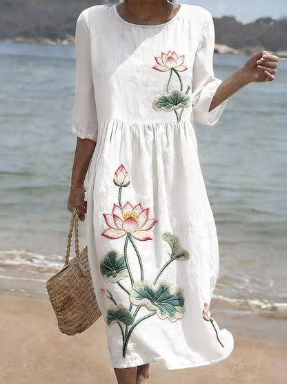 Casual Printed Temperament Long Skirt Girl - View 2