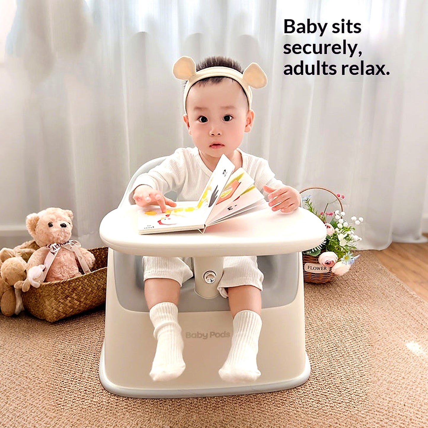 Convertible Baby High Chair - Detail View | Little Luppo Baby Store