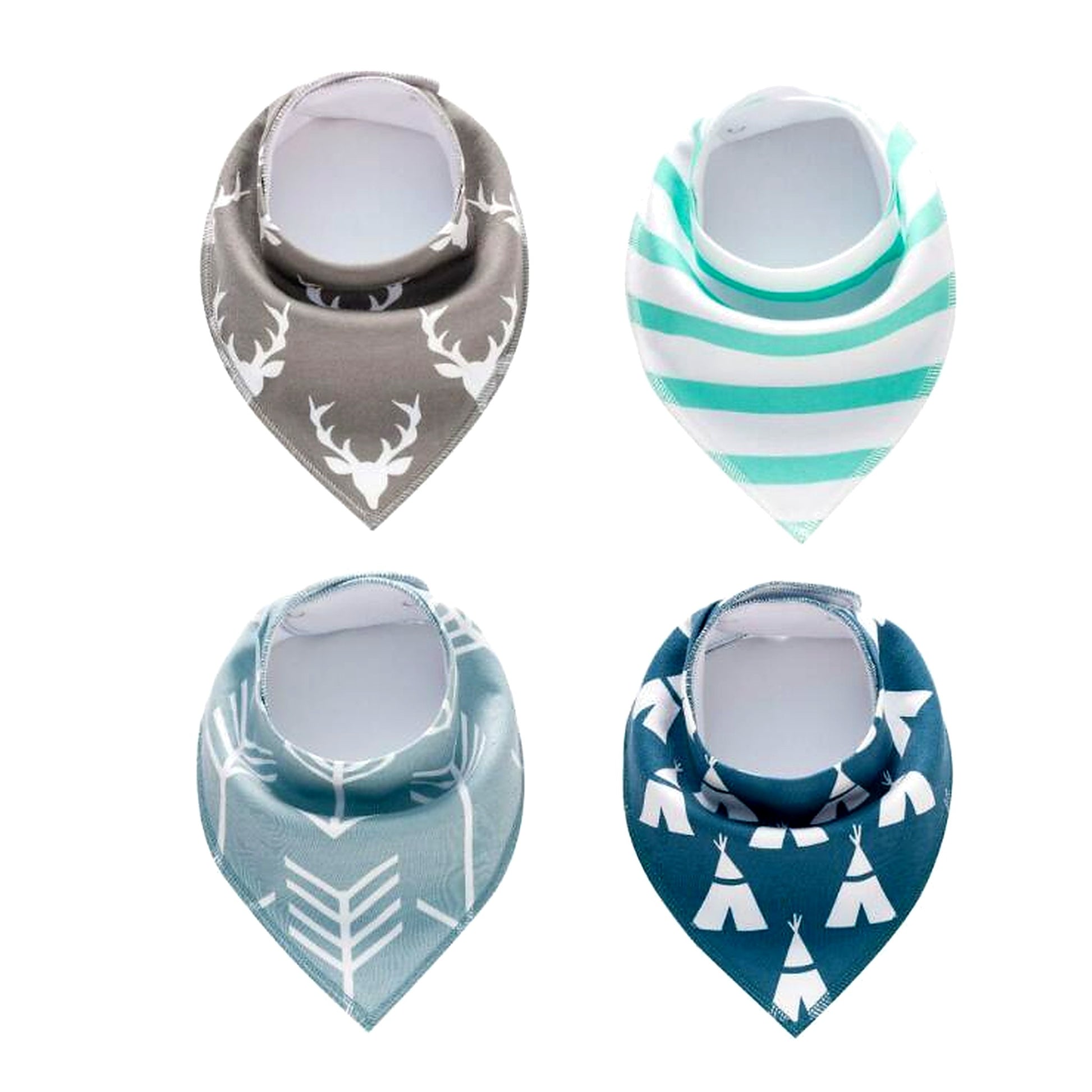 4‑Pack Bandana Bibs - Little Luppo