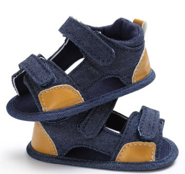 Denim Velcro Baby Sandals - Little Luppo