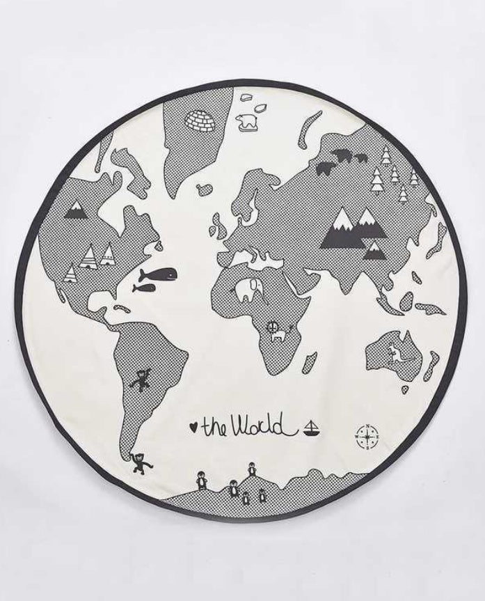 World Map Baby Crawling Play Mat - Little Luppo