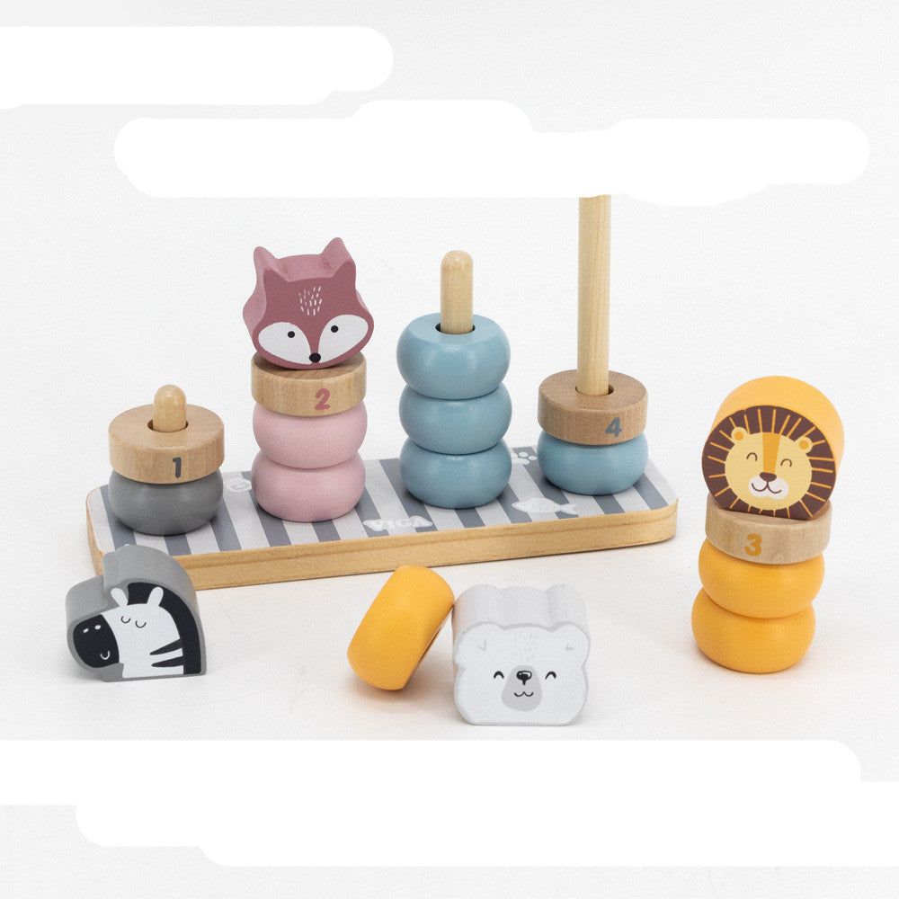 Kids’ Wooden Animal Building Blocks - Little Luppo