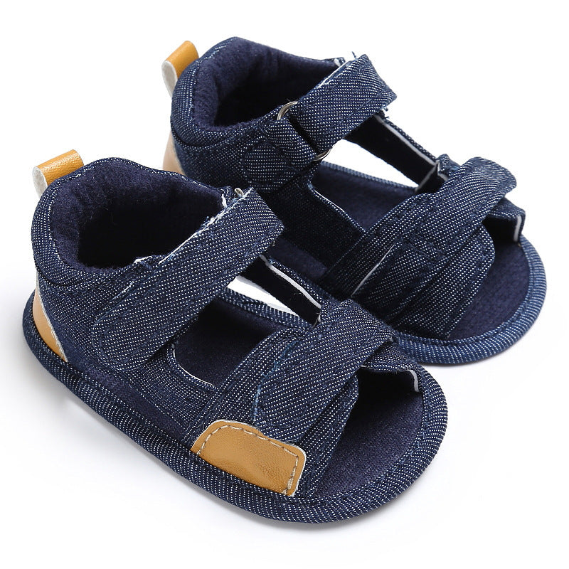 Denim Velcro Baby Sandals - Little Luppo