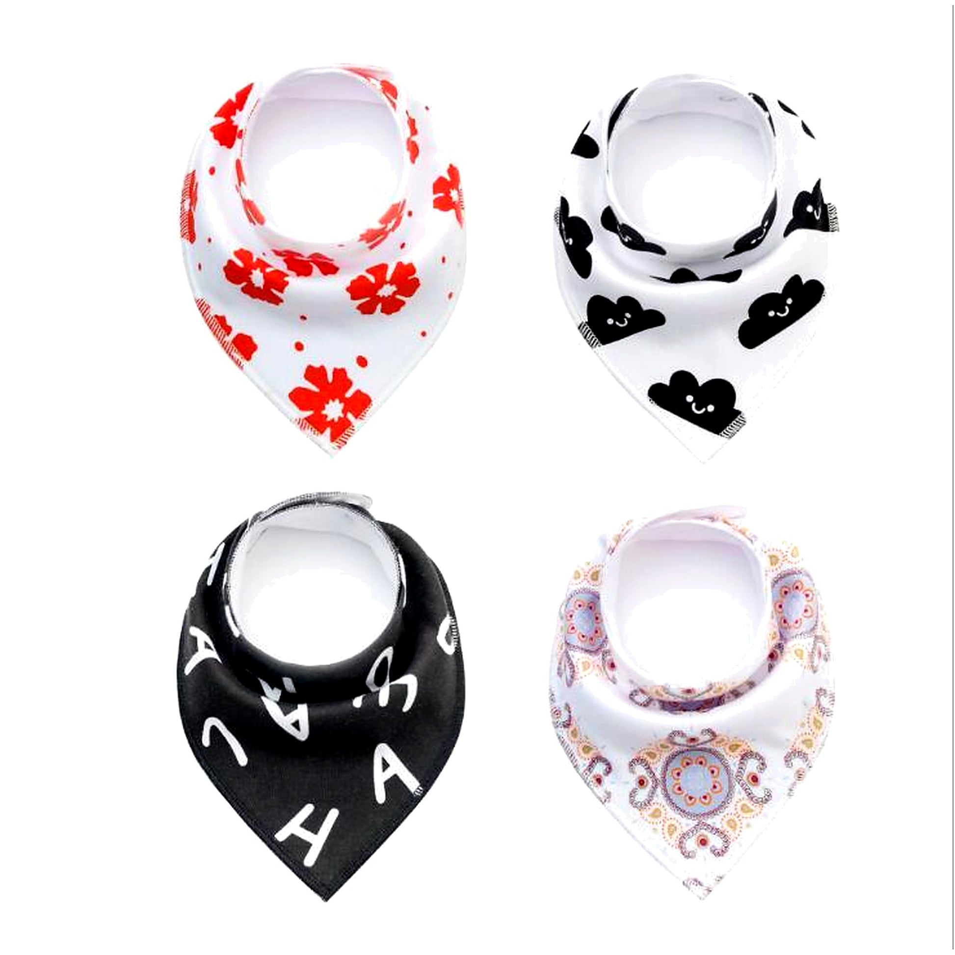 4‑Pack Bandana Bibs - Little Luppo