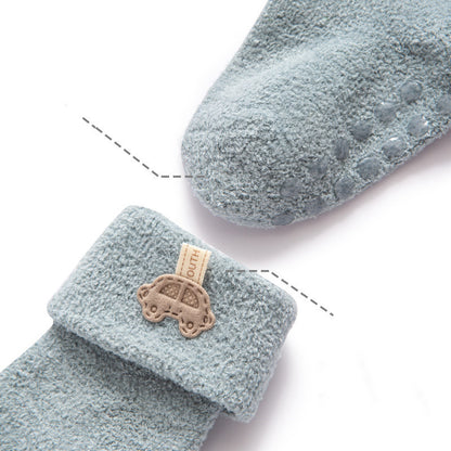 Velvet‑Lined Newborn Baby Socks - Little Luppo