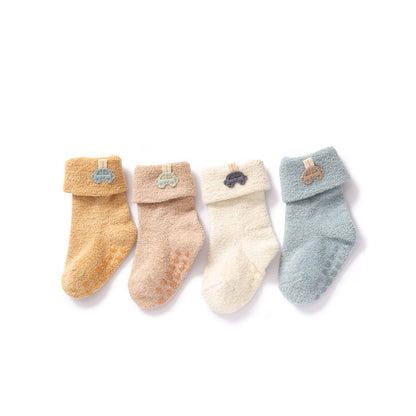 Velvet‑Lined Newborn Baby Socks - Little Luppo