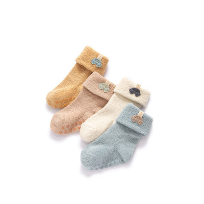 Velvet‑Lined Newborn Baby Socks - Little Luppo