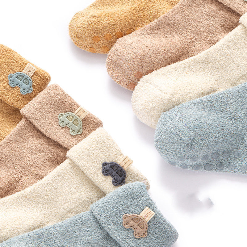 Velvet‑Lined Newborn Baby Socks - Little Luppo