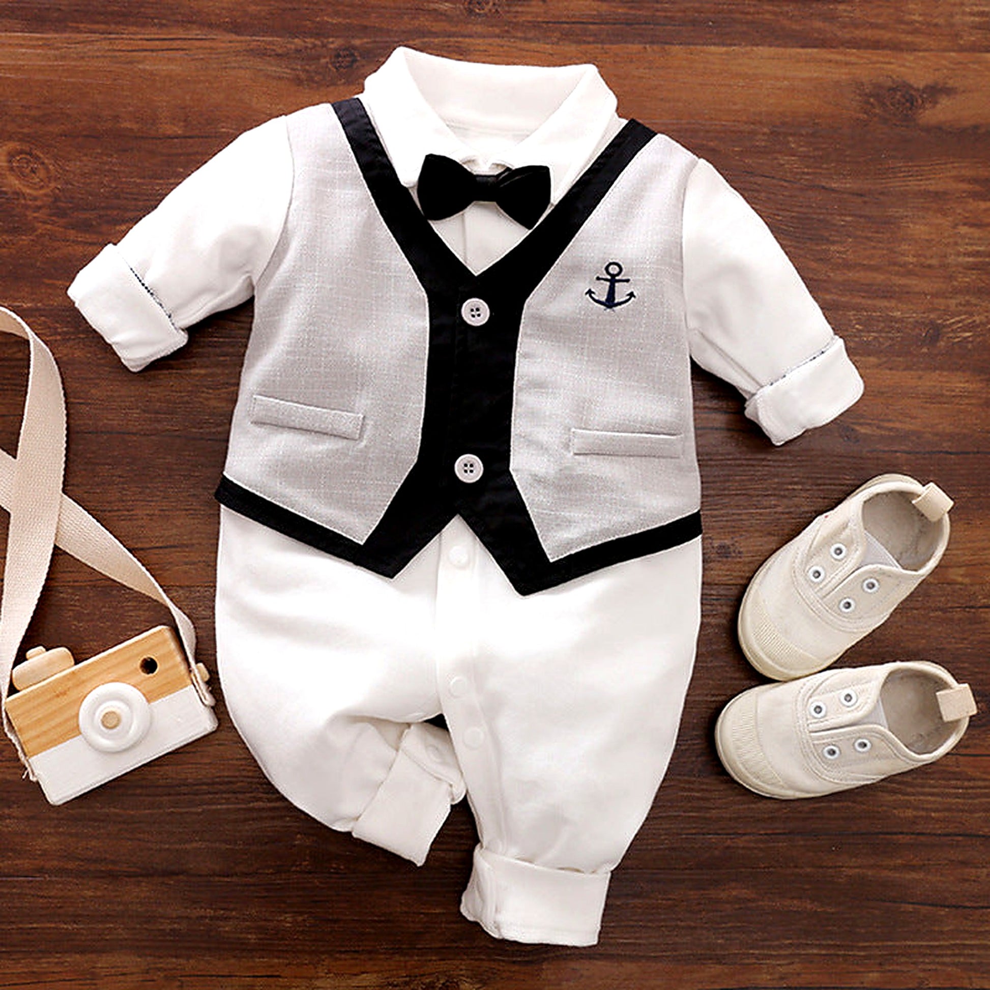 Soft Cotton Long‑Sleeve Baby Bodysuit - Little Luppo
