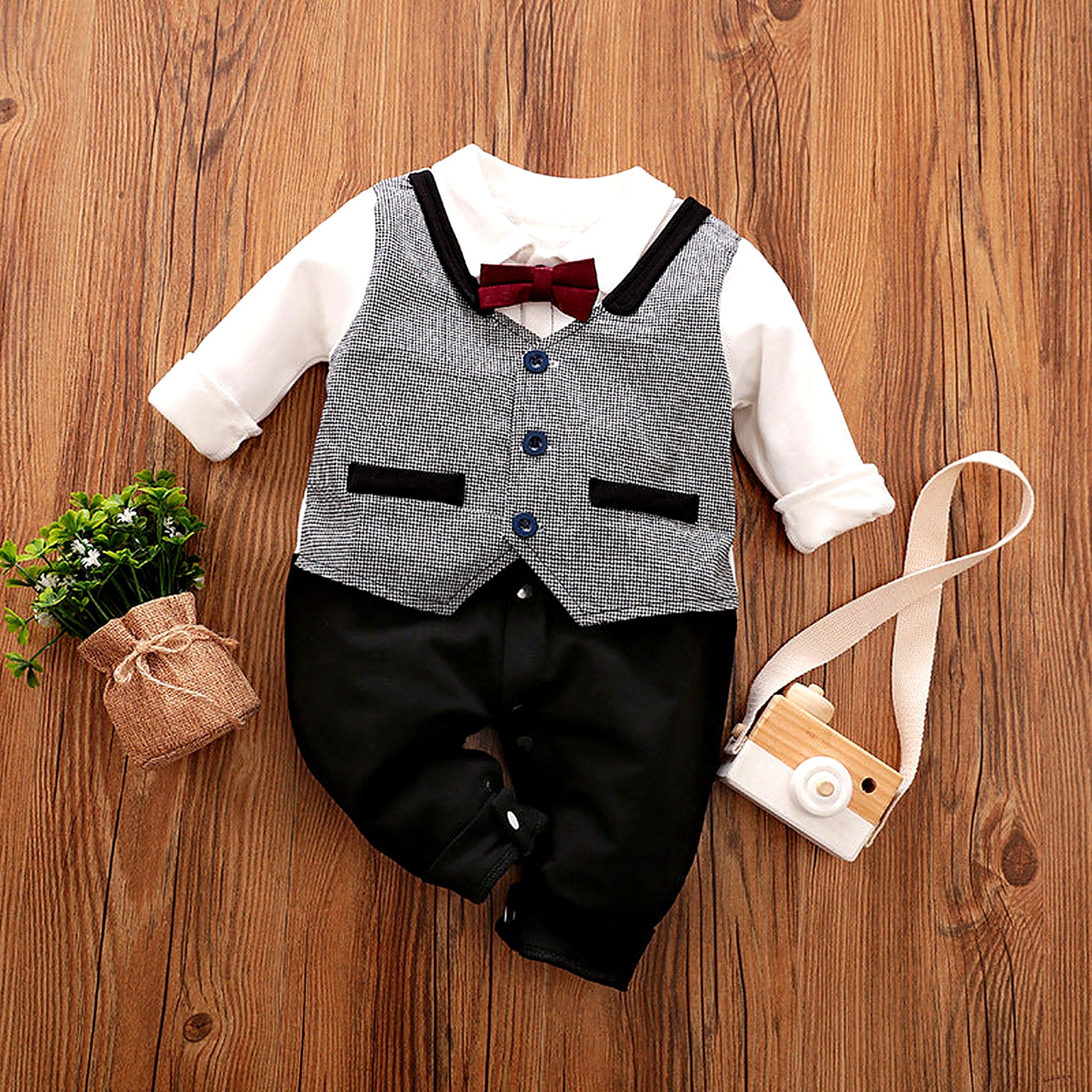 Soft Cotton Long‑Sleeve Baby Bodysuit - Little Luppo