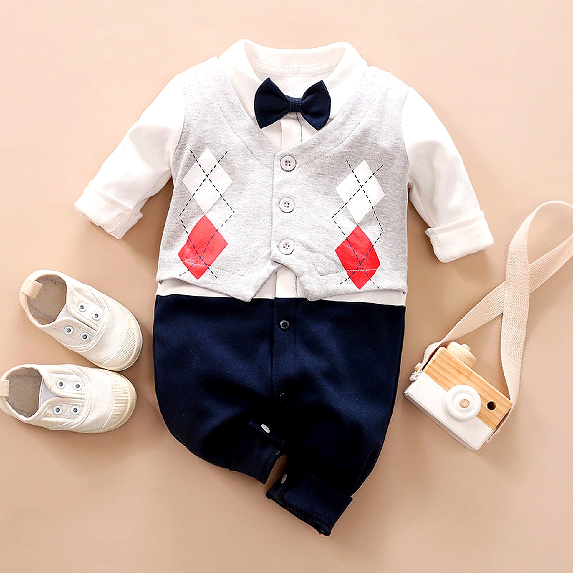Soft Cotton Long‑Sleeve Baby Bodysuit - Little Luppo