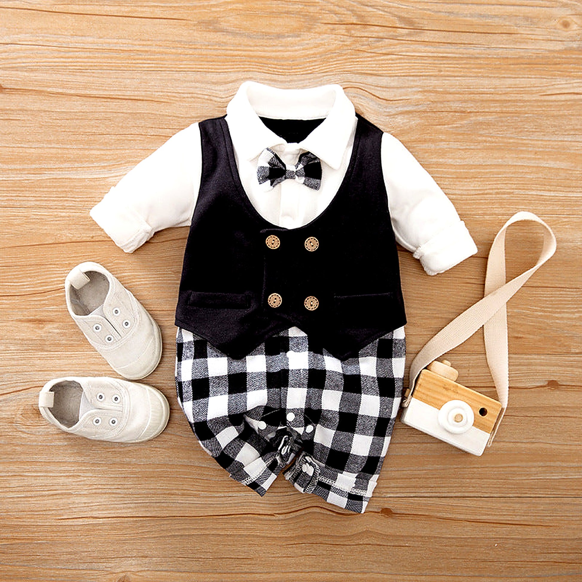 Soft Cotton Long‑Sleeve Baby Bodysuit - Little Luppo