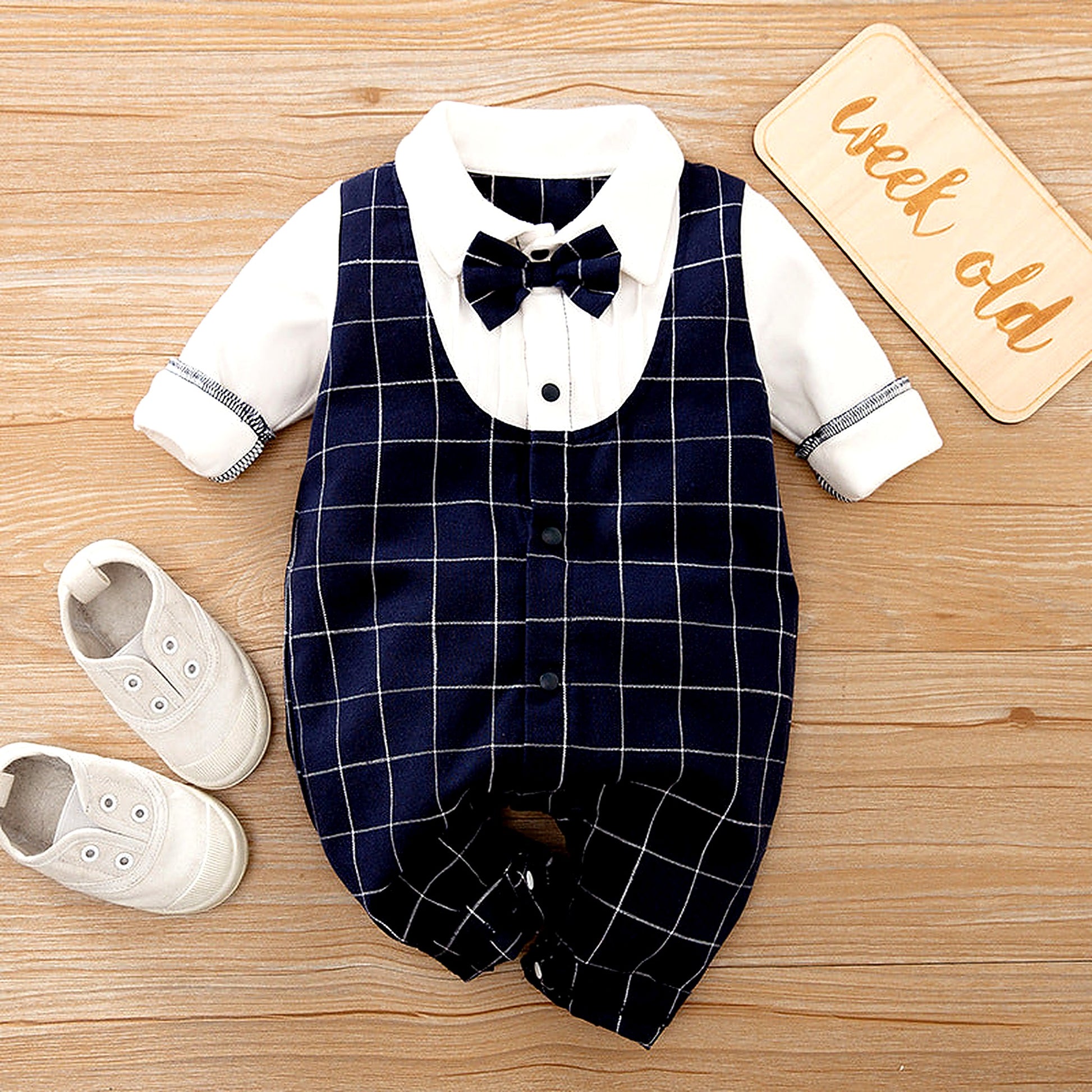 Soft Cotton Long‑Sleeve Baby Bodysuit - Little Luppo