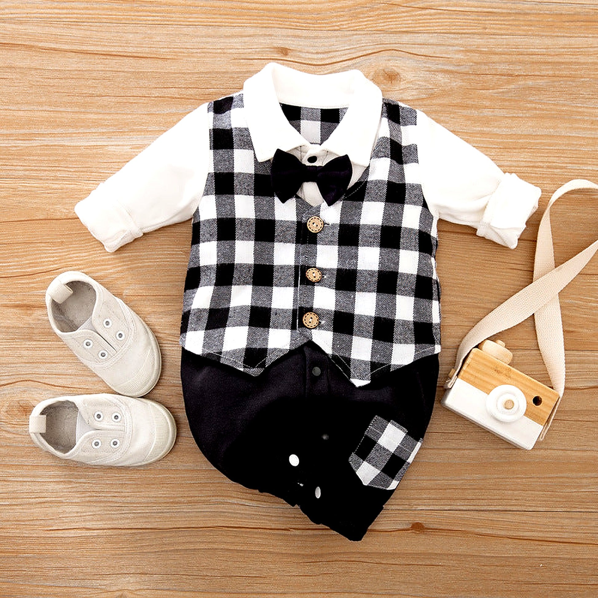 Soft Cotton Long‑Sleeve Baby Bodysuit - Little Luppo