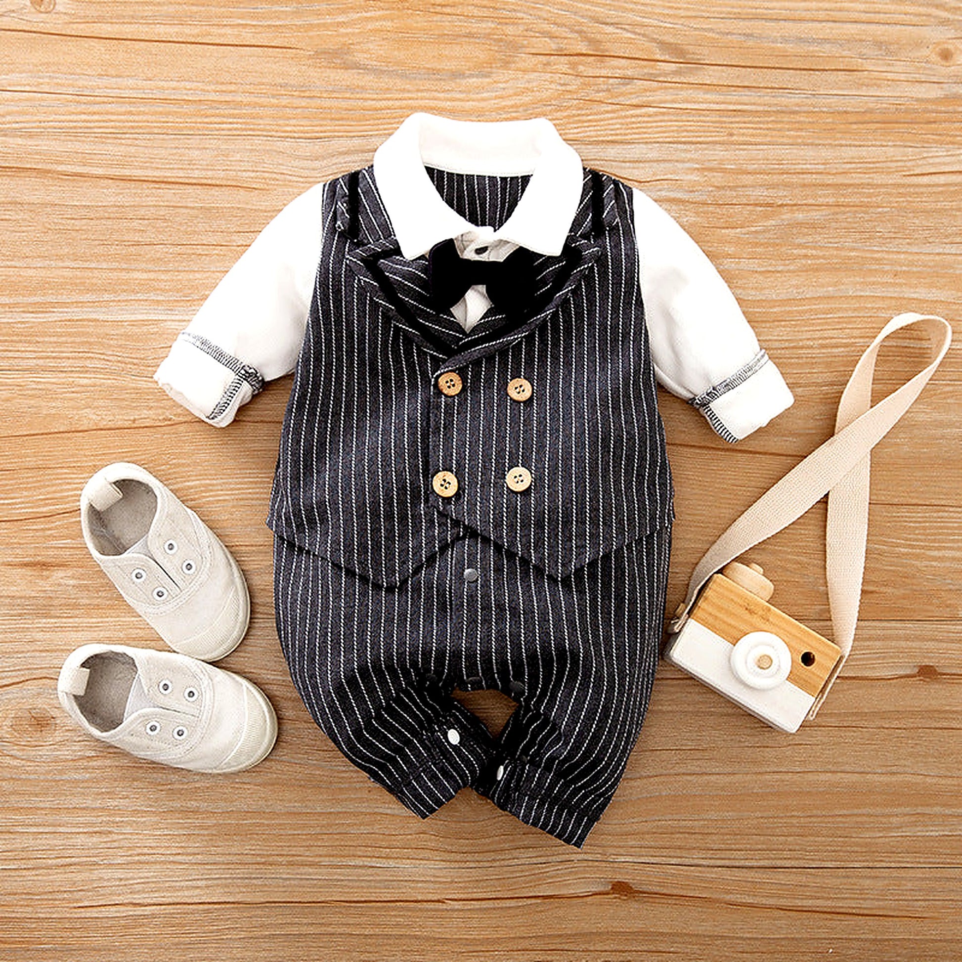 Soft Cotton Long‑Sleeve Baby Bodysuit - Little Luppo
