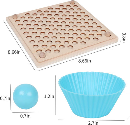 Wooden Peg Board Beads Game - Little Luppo