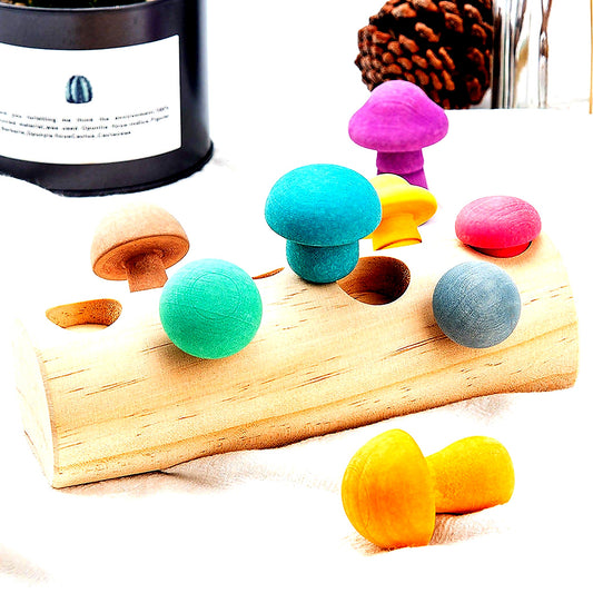 Wooden Mushroom Picking Game - Premium Toys for Babies | Little Luppo
