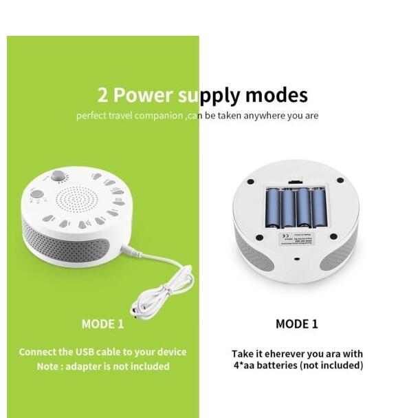 Baby Sleep Soothers Sound Machine White Noise Record Voice Sensor with 9 Soothing Sound Auto-off Timer For Home Office Travel - Little Luppo