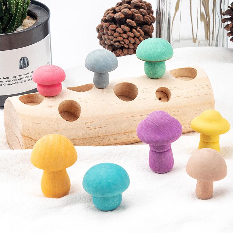 Simulation Mushroom Picking Game Wooden Toys - Little Luppo