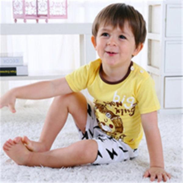 Cartoon Clothing Baby Boy Summer Clothes T-shirt Baby Girl Casual Clothing Sets - Little Luppo