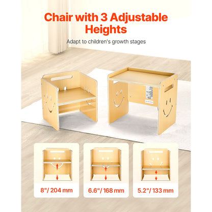 Montessori Weaning Table and Chair Set - Back View | Premium Baby Room Essentials