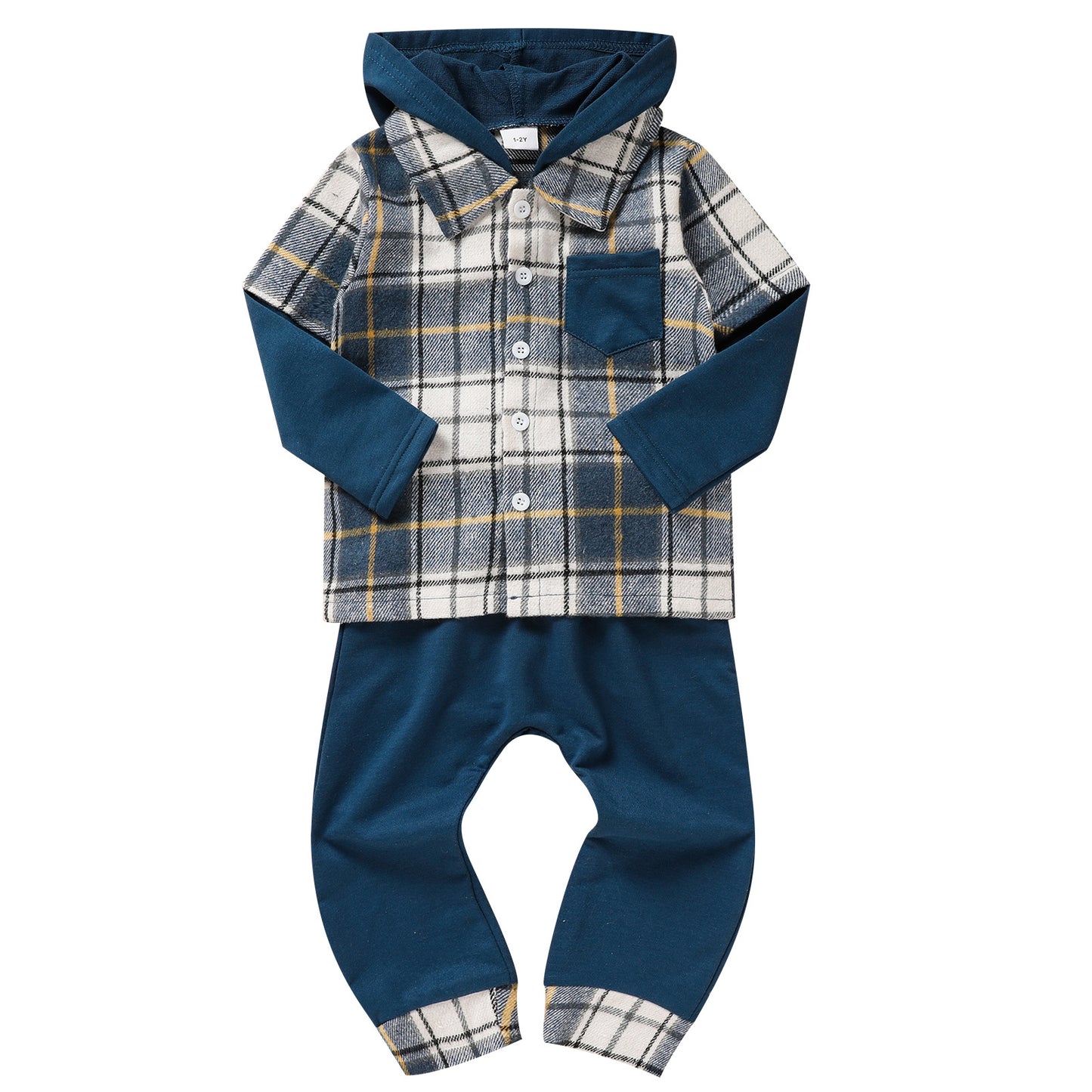 Boys’ Plaid Hoodie & Pants - Little Luppo
