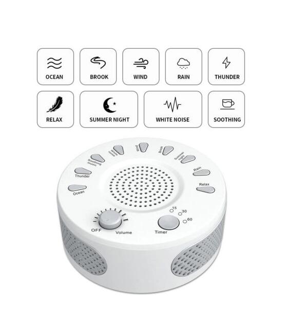 Baby Sleep Soothers Sound Machine White Noise Record Voice Sensor with 9 Soothing Sound Auto-off Timer For Home Office Travel - Little Luppo