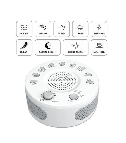 Baby Sleep Soothers Sound Machine White Noise Record Voice Sensor with 9 Soothing Sound Auto-off Timer For Home Office Travel - Little Luppo