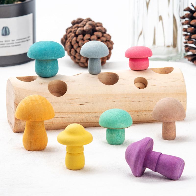 Simulation Mushroom Picking Game Wooden Toys - Little Luppo