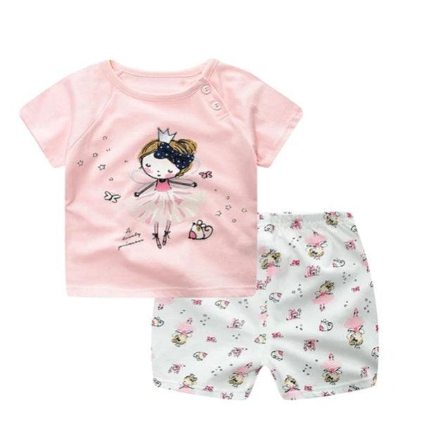 Cartoon Clothing Baby Boy Summer Clothes T-shirt Baby Girl Casual Clothing Sets - Little Luppo