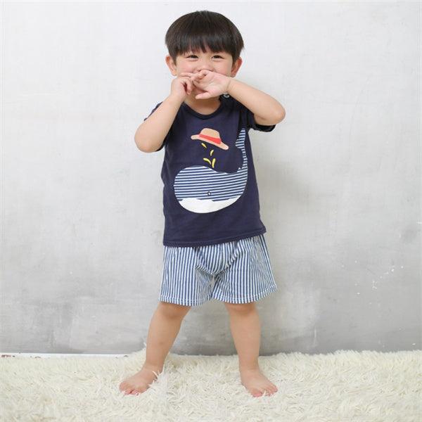 Cartoon Clothing Baby Boy Summer Clothes T-shirt Baby Girl Casual Clothing Sets - Little Luppo