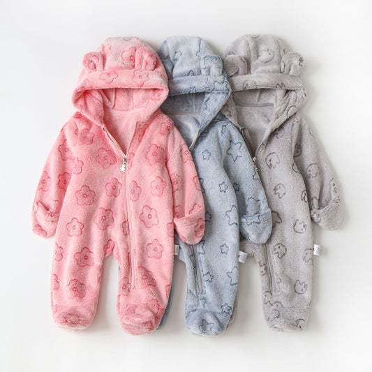 Velvet Outdoor Climbing Clothes, Warm Jumpsuit, Pajamas - Little Luppo