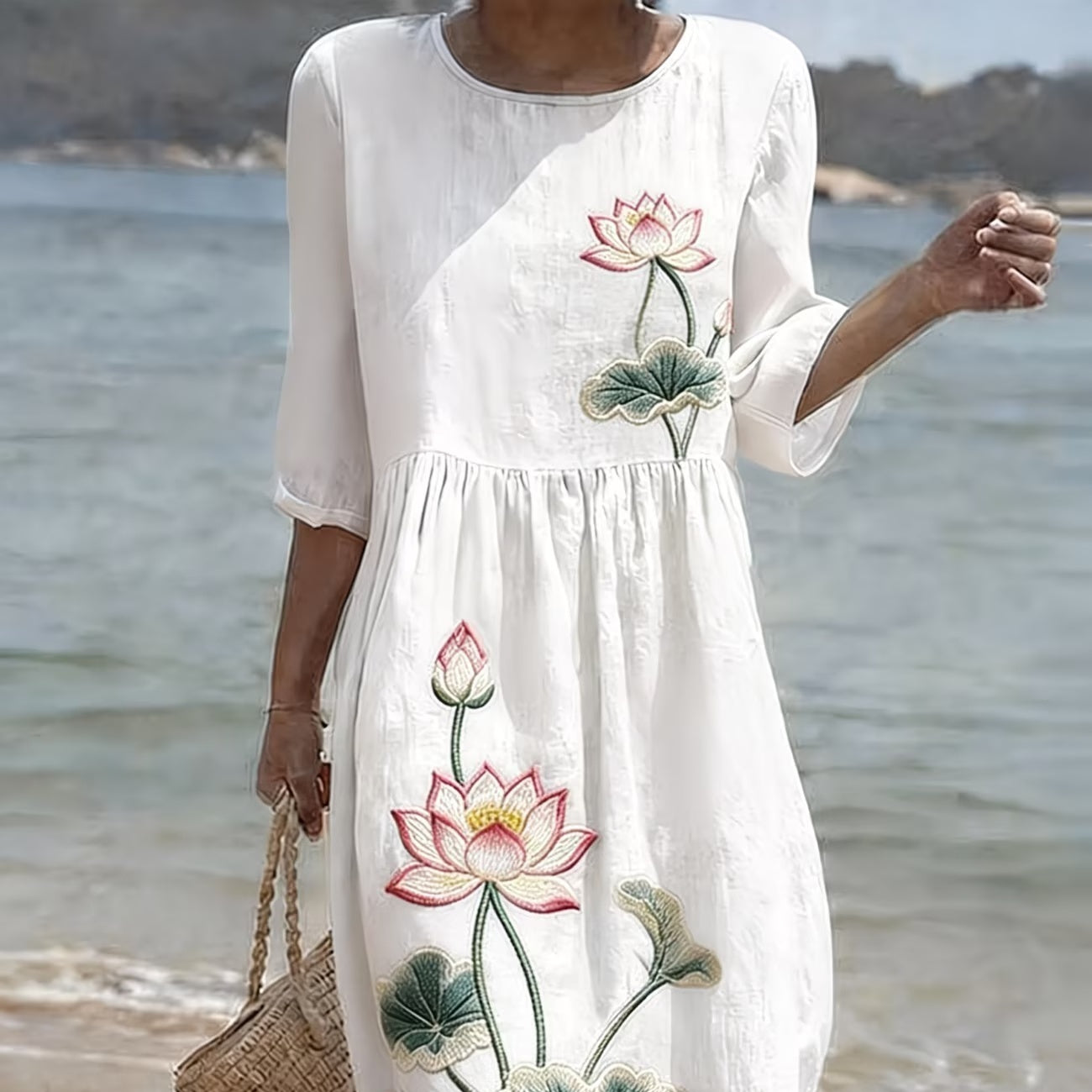 Casual Printed Temperament Long Skirt Girl - View 0