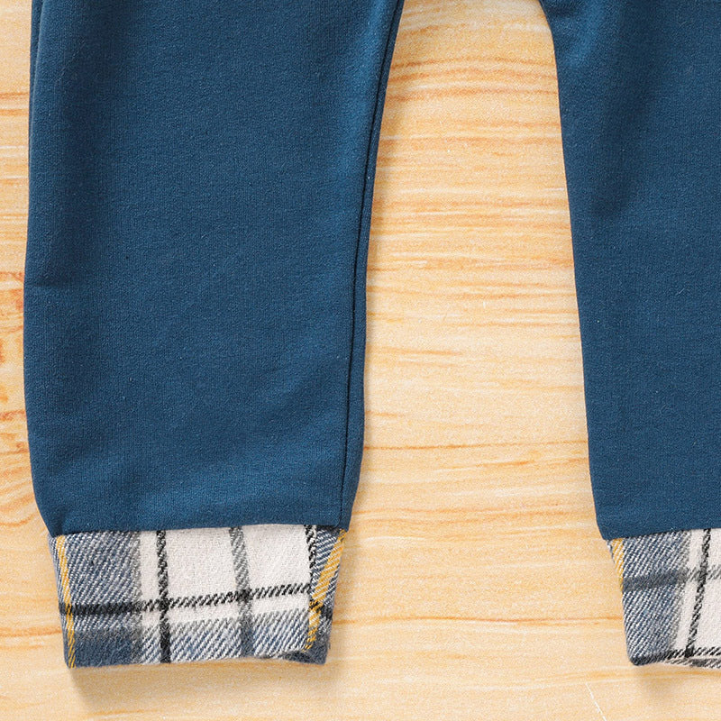 Boys’ Plaid Hoodie & Pants - Little Luppo