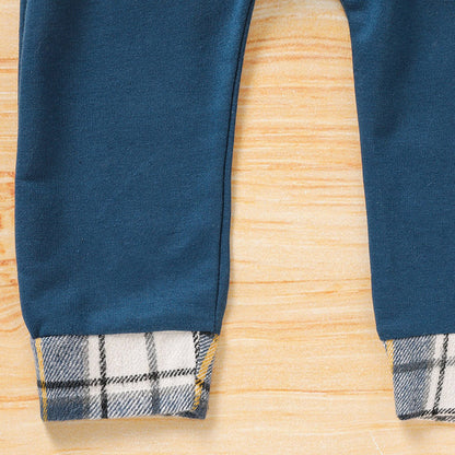 Boys’ Plaid Hoodie & Pants - Little Luppo