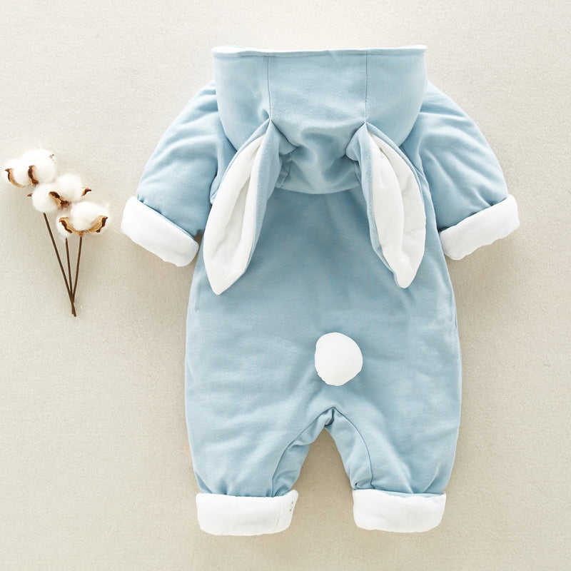 Padded Hooded Baby Romper - Little Luppo