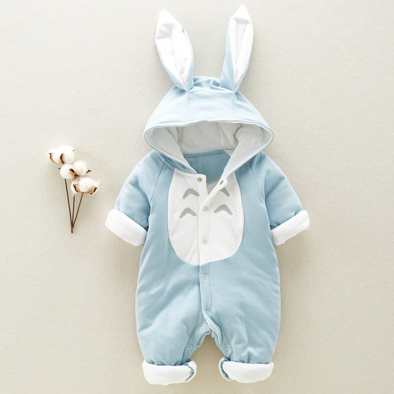 Padded Hooded Baby Romper - Little Luppo