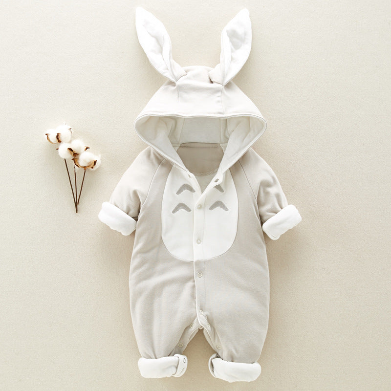 Padded Hooded Baby Romper - Little Luppo