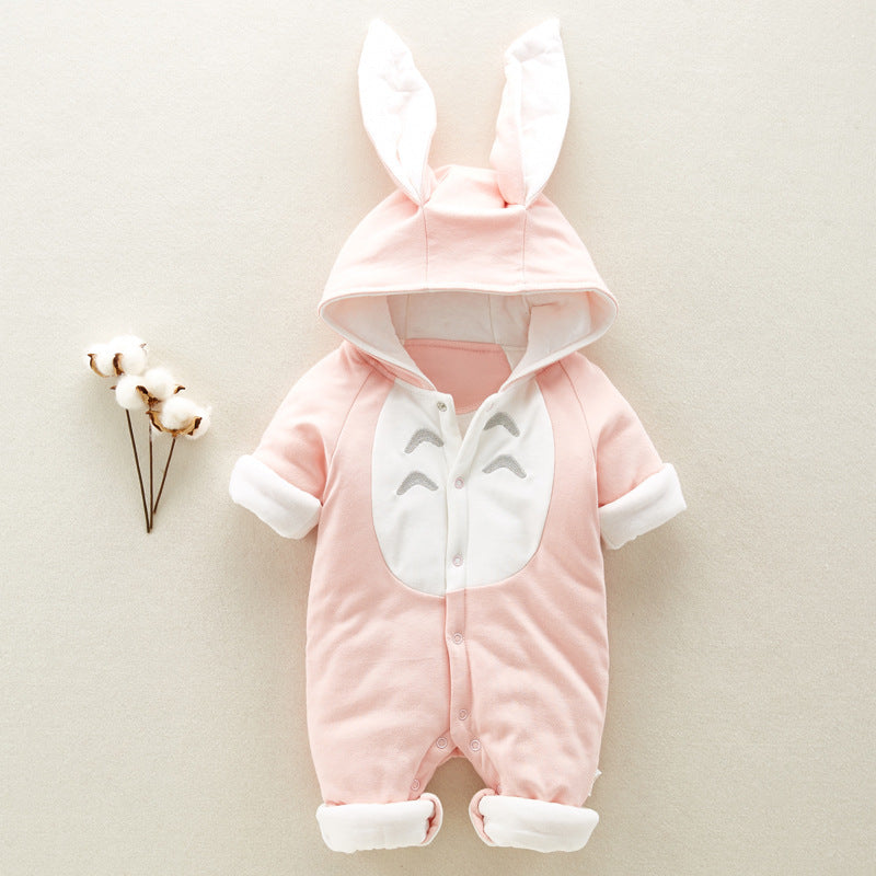 Padded Hooded Baby Romper - Little Luppo
