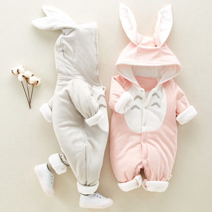 Padded Hooded Baby Romper - Little Luppo