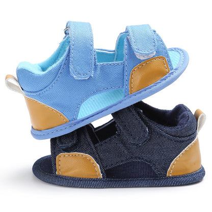 Denim Velcro Baby Sandals - Little Luppo