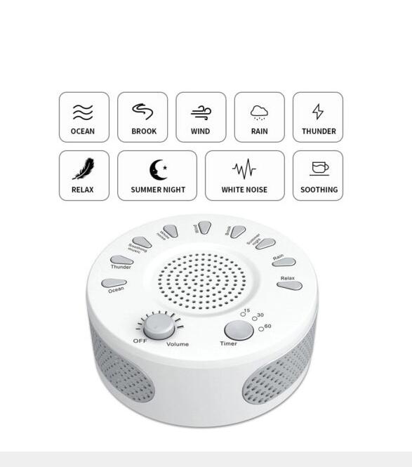 Baby Sleep Soothers Sound Machine White Noise Record Voice Sensor with 9 Soothing Sound Auto-off Timer For Home Office Travel - Little Luppo