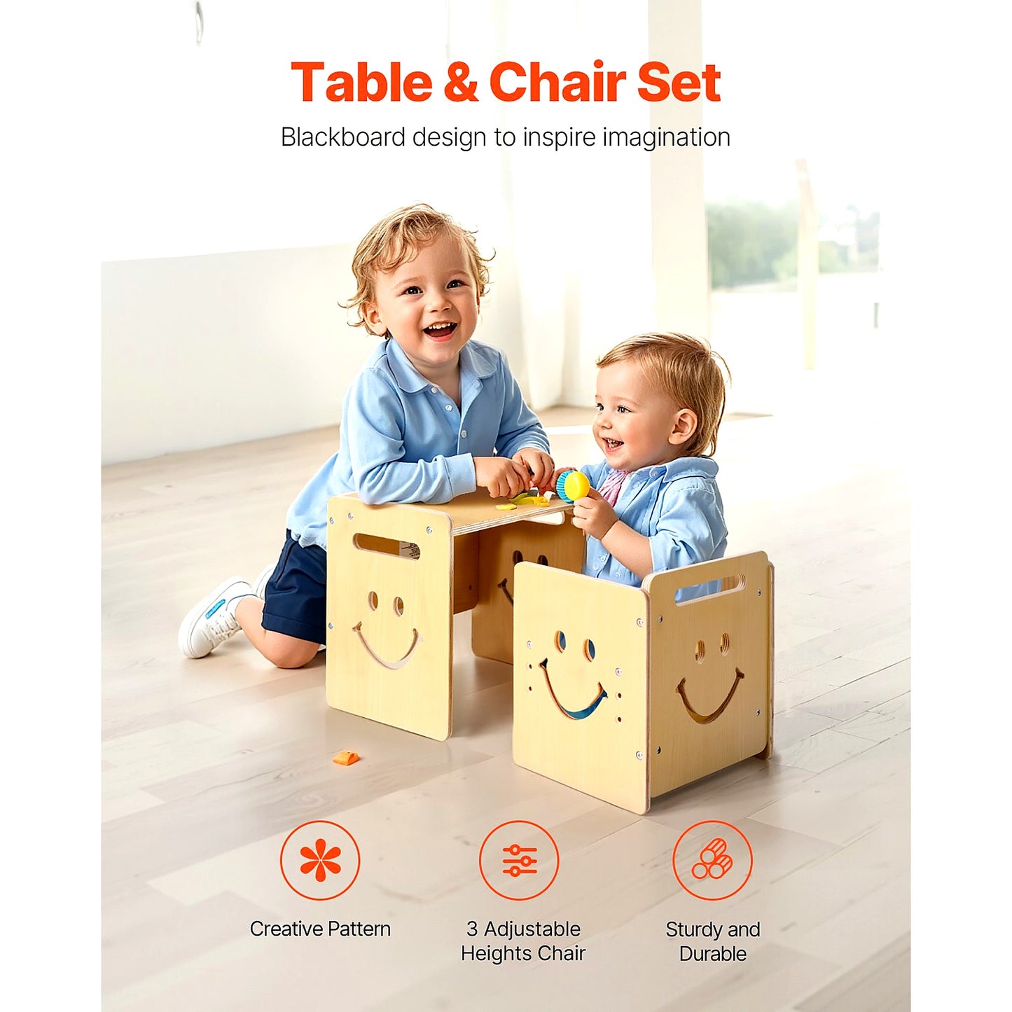 Montessori Weaning Table and Chair Set - View 4 | Little Luppo